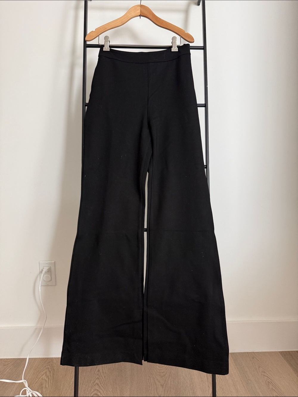 Filippa K Black Wide Leg Stretch Pants